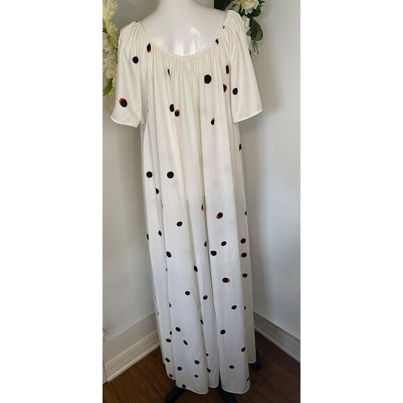 Sterling Sophisticates Vtg House Coat Dress MuMu Lounger Granny Robe Maxi Sz M - Picture 4 of 16